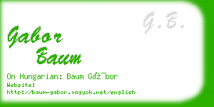 gabor baum business card
